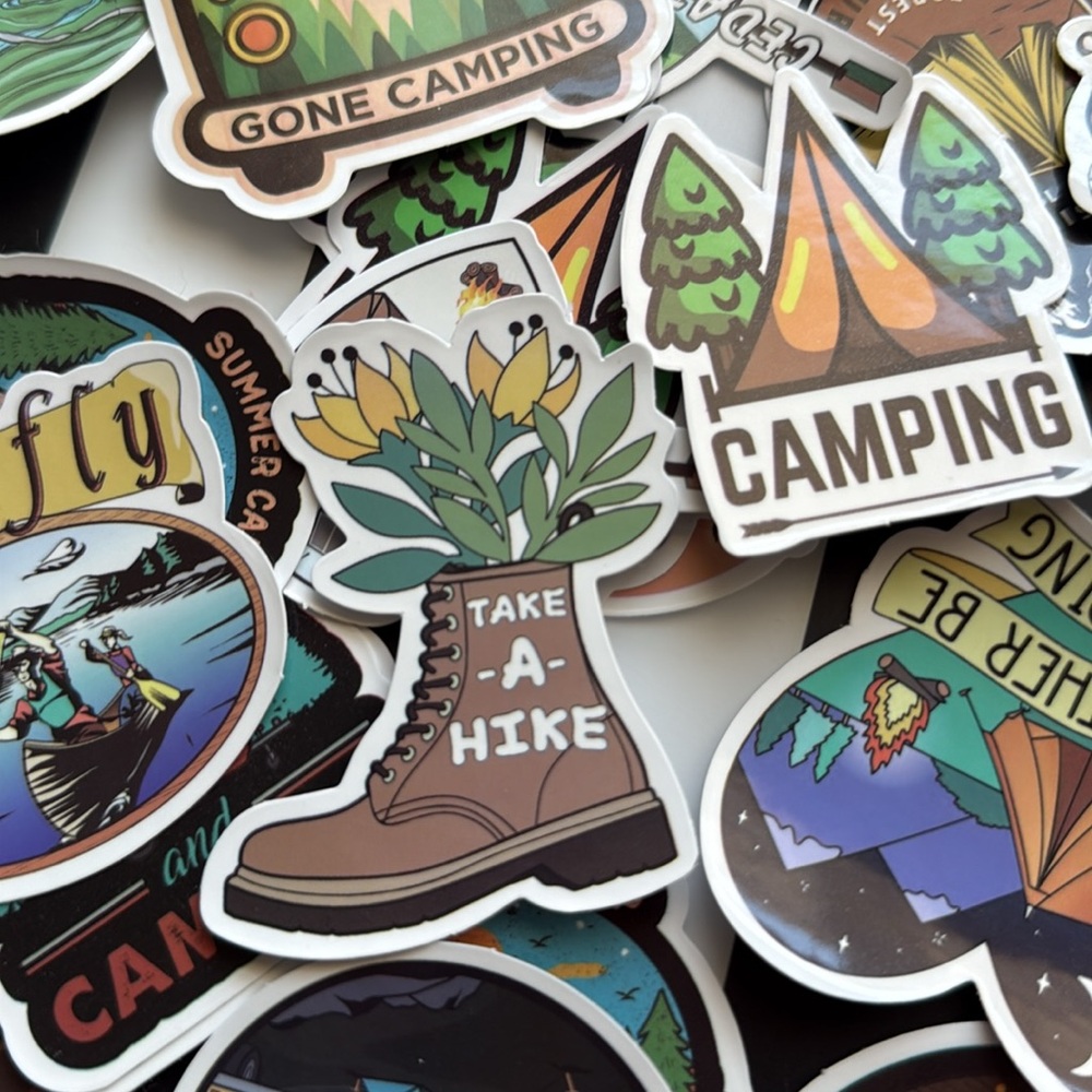 Colorful Camping Sticker Set - Picture 3 of 4